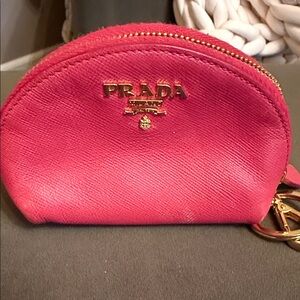 Prada Pink Leather Cosmetic Case